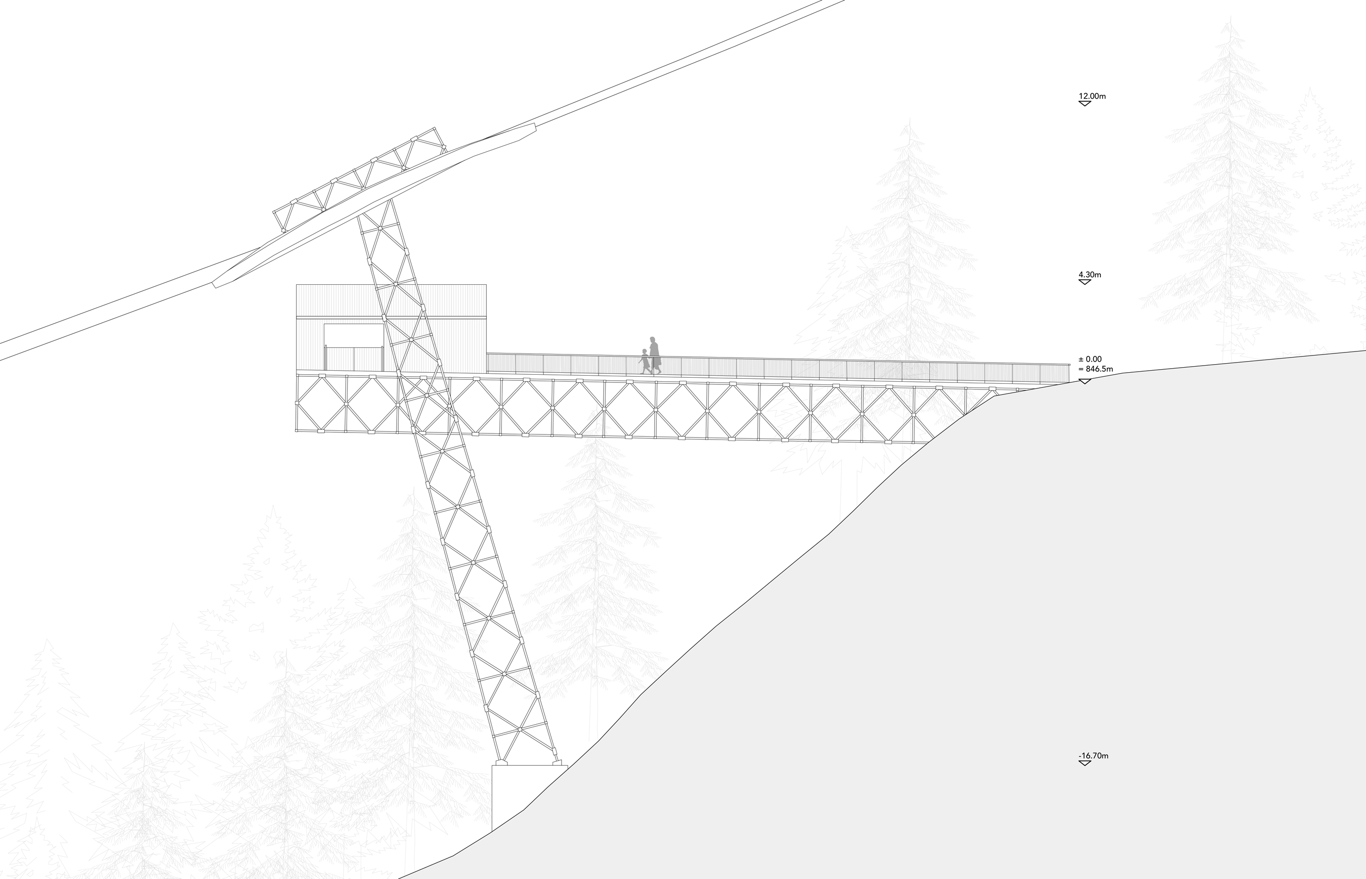 STATION BRIEY & PYLON 1 - ELEVATION